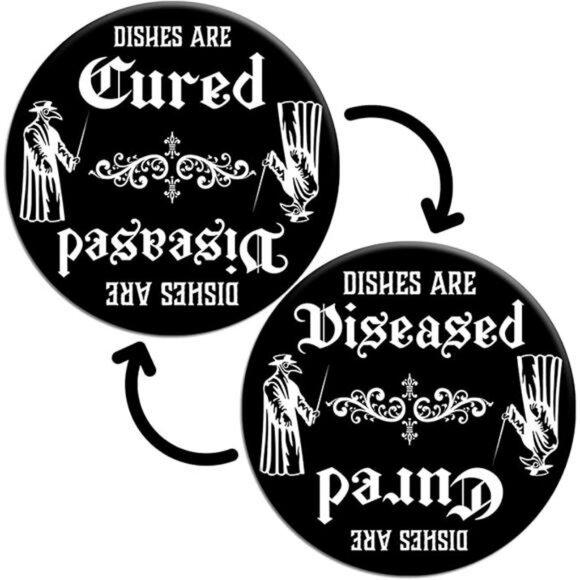 Gothic Plague Doctor Mask Dishwasher Magnet – Clean Dirty Sign for Witchy - Picture 7 of 7